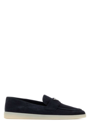 Navy blue suede loafers Blue PRADA (2DG124FG001103)