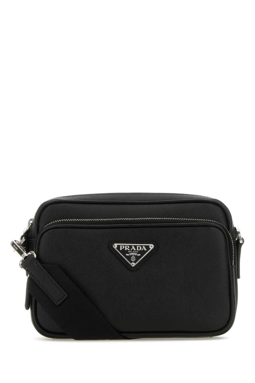 Black leather crossbody bag Black PRADA (2VH1709Z2)