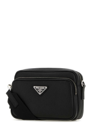 Black leather crossbody bag Black PRADA (2VH1709Z2)