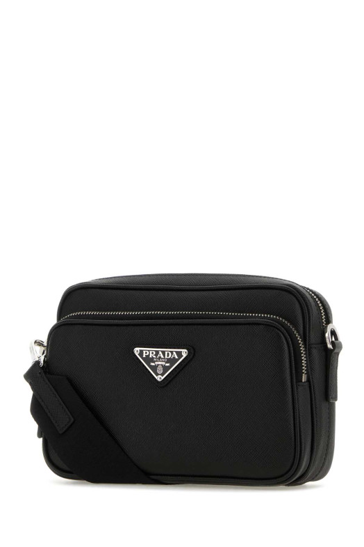 Black leather crossbody bag Black PRADA (2VH1709Z2)