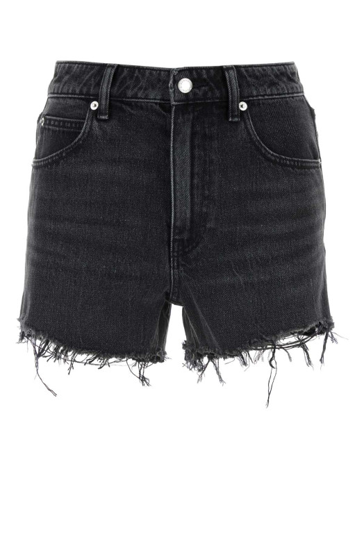 Black denim shorts Black ALEXANDER WANG (4DC2244301)