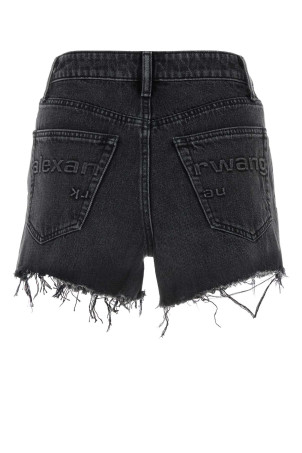 Black denim shorts Black ALEXANDER WANG (4DC2244301)