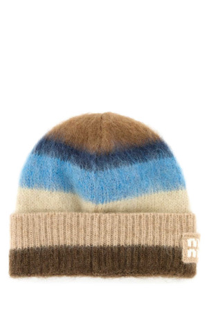 embroidered mohair blend beanie hat MIU MIU (5HC3782CVD)