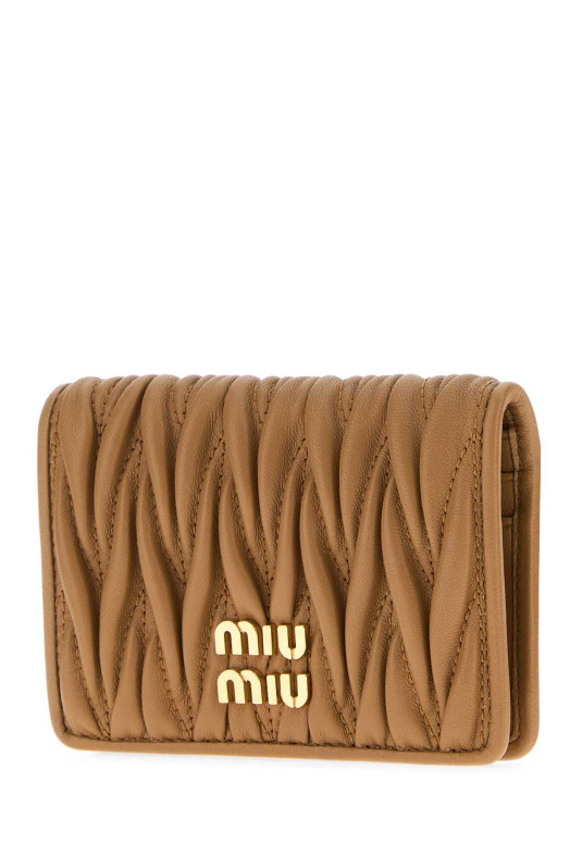 Camel nappa leather card holder MIU MIU (5MC103AFPP)