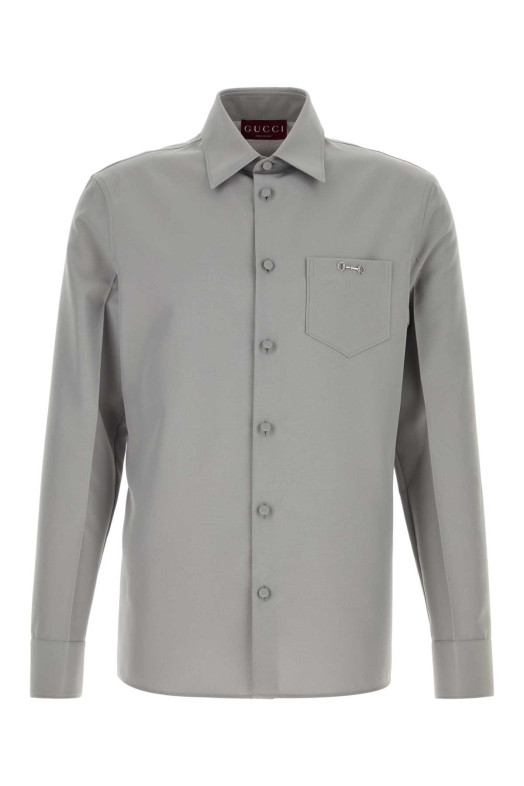 Grey panama shirt GUCCI (841624ZAFKB)