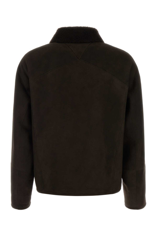 Темно-коричневая куртка из овчины BOTTEGA VENETA (844003V27Y0)