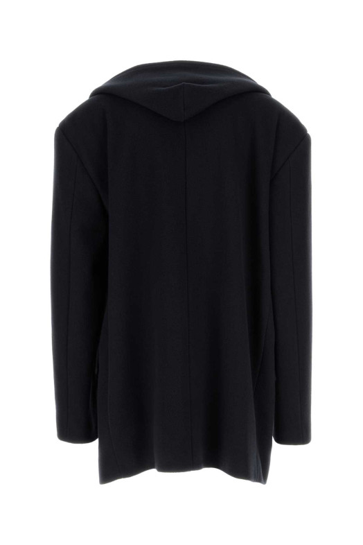 Navy blue wool oversize coat BALENCIAGA (852339TQU14)