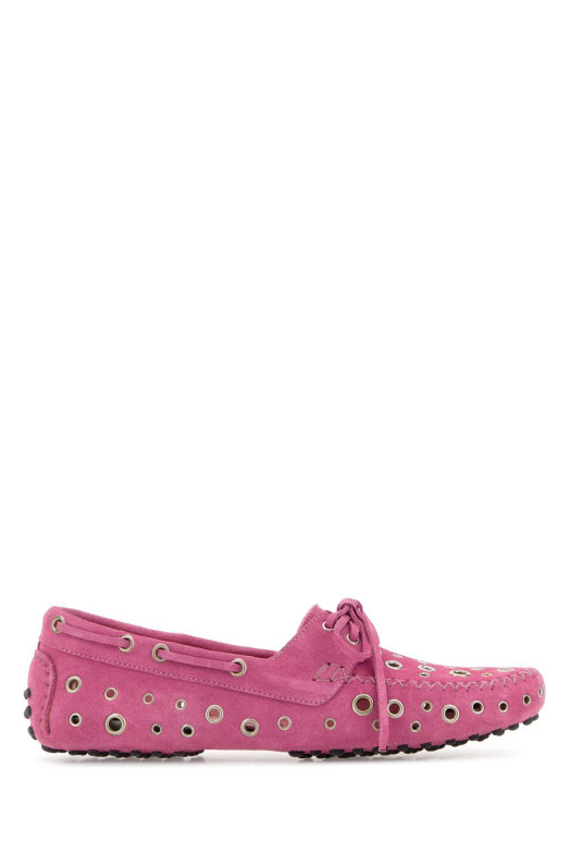 Pink suede Car loafers Pink GIMAGUAS (CARSHOESEYELETS)