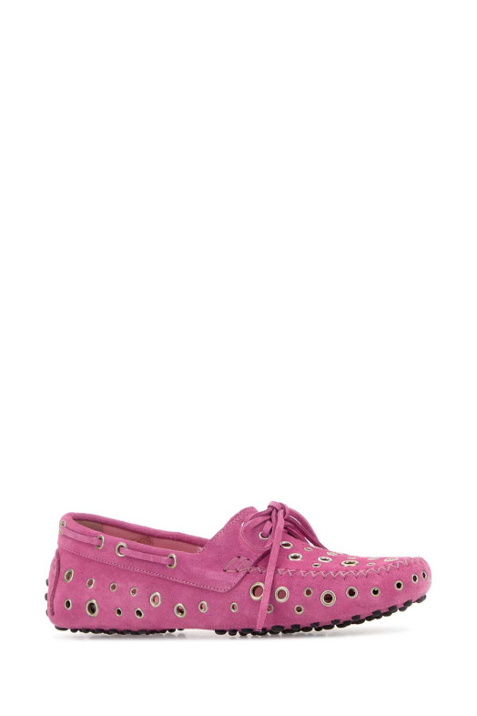 Pink suede Car loafers Pink GIMAGUAS (CARSHOESEYELETS)