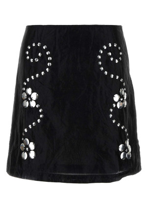 Black silk Claude mini skirt Black GIMAGUAS (CLAUDESTUDSMINISKIRT)