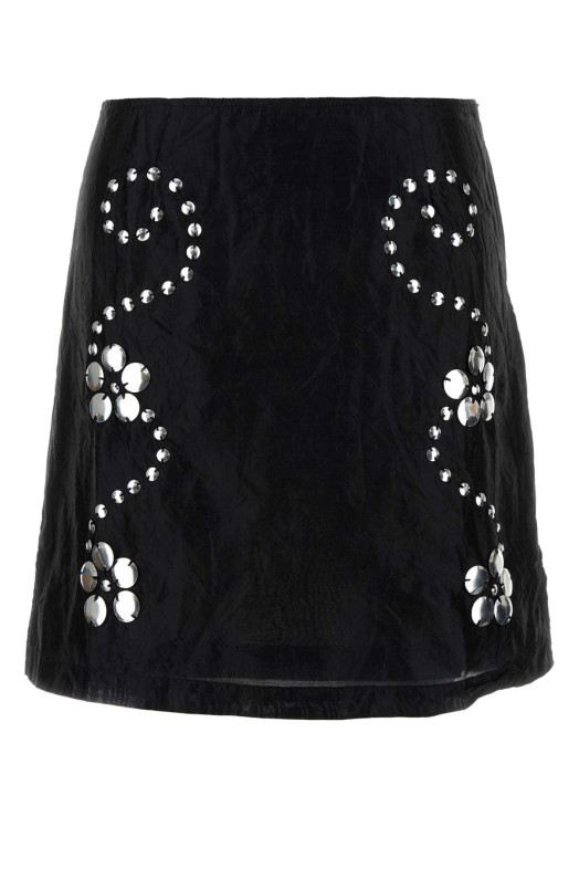 Black silk Claude mini skirt Black GIMAGUAS (CLAUDESTUDSMINISKIRT)