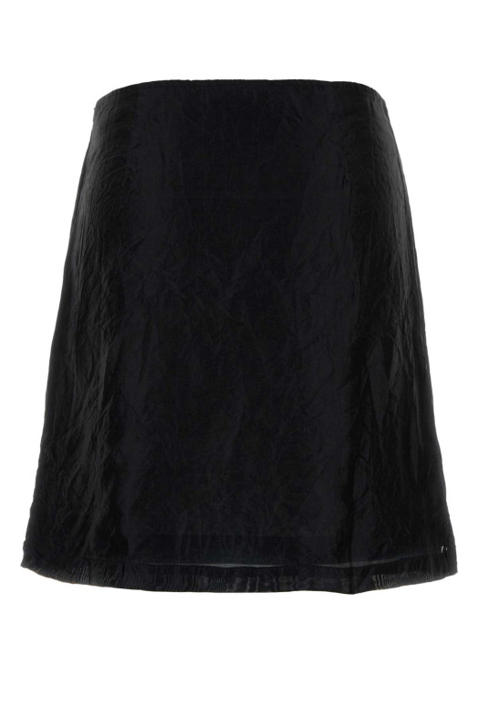 Black silk Claude mini skirt Black GIMAGUAS (CLAUDESTUDSMINISKIRT)