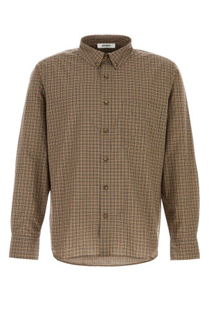 Embroidered poplin Evan shirt Brown GIMAGUAS (EVANLSSHIRT)