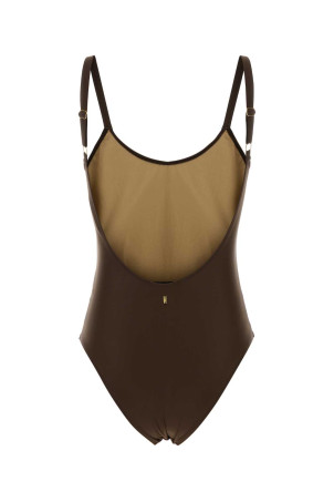 Коричневий еластичний нейлоновий купальник AMI (FBW311AW0011) AMI PARIS
