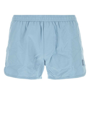 Light-blue nylon swimming shorts AMI (HBW310PA0027)