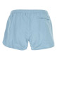 Light-blue nylon swimming shorts AMI (HBW310PA0027)
