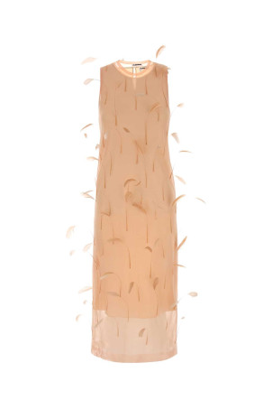 Salmon silk dress JIL SANDER (J03CT0548J16141)