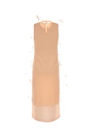 Salmon silk dress JIL SANDER (J03CT0548J16141)