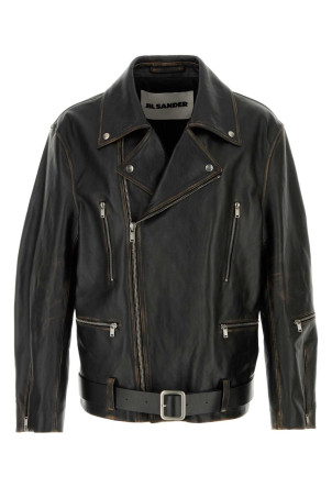 Black leather jacket JIL SANDER (J21SW0083J07224)
