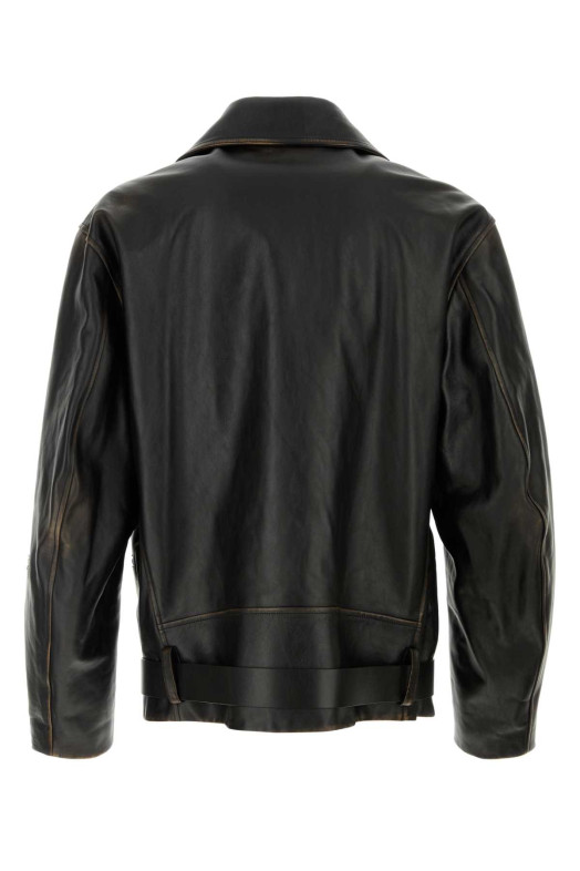 Black leather jacket JIL SANDER (J21SW0083J07224)