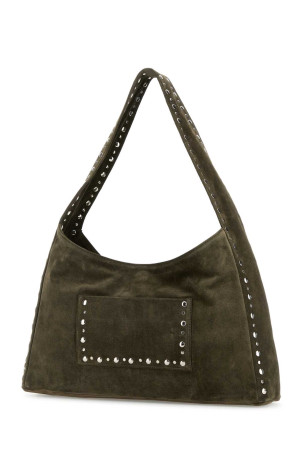 Оливково-зелена замшева сумка для покупок Franca Khaki GIMAGUAS (MAXIFRANCABAGSUEDE)