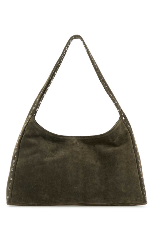 Оливково-зеленая замшевая сумка для покупок Franca, модель Maxi, цвет хаки GIMAGUAS (MAXIFRANCABAGSUEDE)