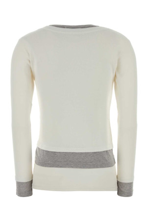 White stretch cotton Sam t-shirt White Gray GIMAGUAS (SAMTSHIRT)