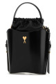 Black leather bucket bag AMI (ULL012AL0139)
