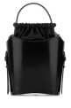 Black leather bucket bag AMI (ULL012AL0139)