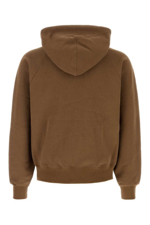 Коричнева бавовняна кофта AMI (USW758747) AMI PARIS