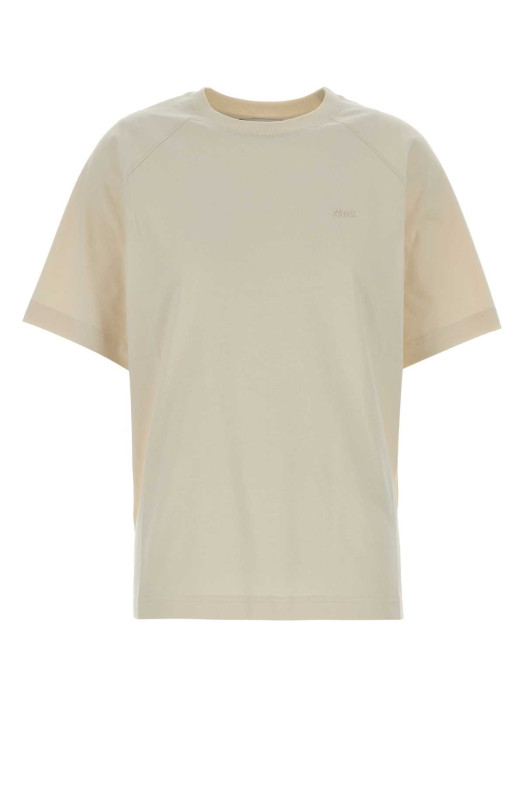Ivory cotton t-shirt AMI (UTS334JE0172)