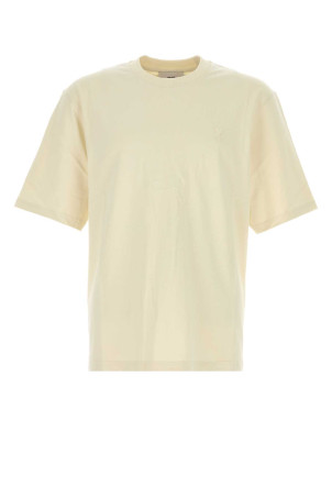 Cream cotton t-shirt AMI (UTS341726)
