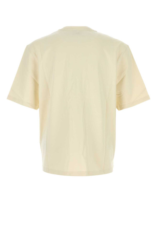 Cream cotton t-shirt AMI (UTS341726)