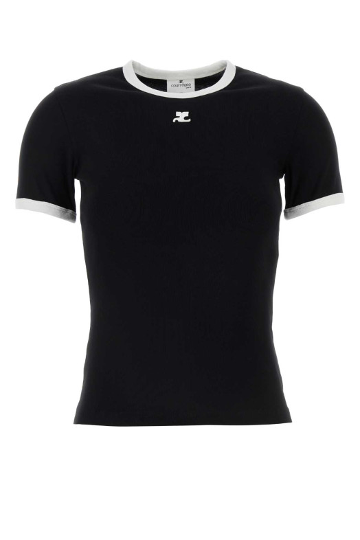 Black cotton t-shirt COURREGES (VESJTS017JS0070)