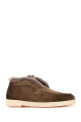 Brown suede Fortune slip ons SANTONI (WUYA58457TISAUOF)