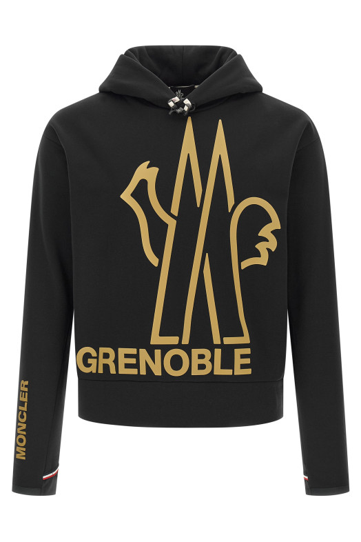 Толстовка с капюшоном Polartec® Черная MONCLER GRENOBLE K20978G00028899IG999