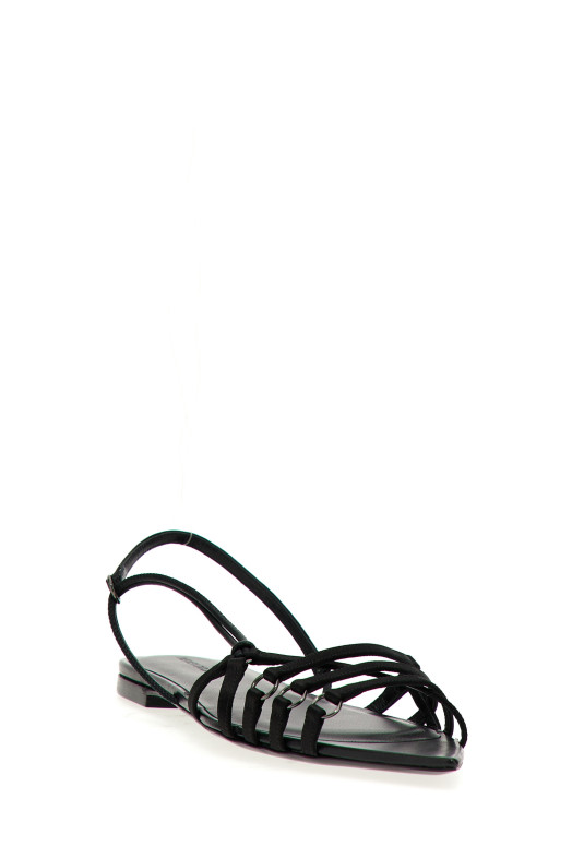 Атласные и кожаные сандалии Черный NENSI DOJAKA ND24SSPCW42020ABLACK