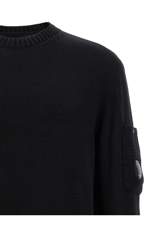 Mercerized cotton sweater Black