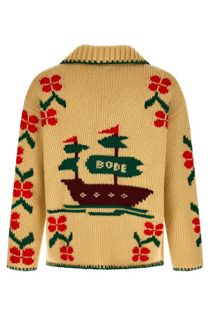 'Pirate Ship' cardigan Beige