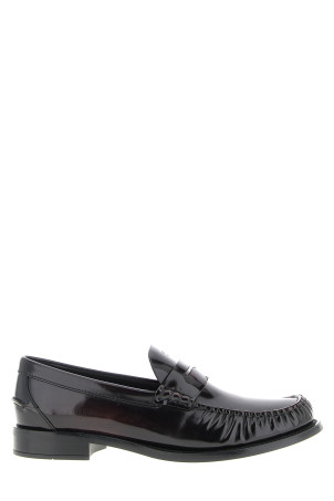 Brushed leather loafers Bordeaux