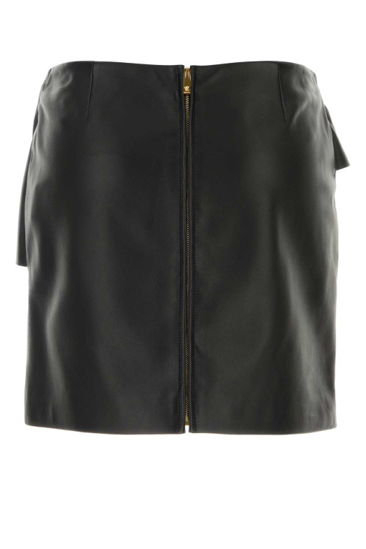 Black leather mini skirt VERSACE (10203291A14722)