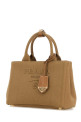 Сумка для покупок из канваса цвета верблюжьей шерсти PRADA (1BG464V8OM2CYA)