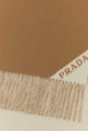 Кашемировый шарф цвета верблюжьей шерсти PRADA (1FS0552COO)