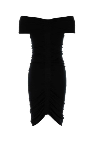 Black stretch cupro blend off-the-shoulder dress ALEXANDER WANG (1KC1256030)