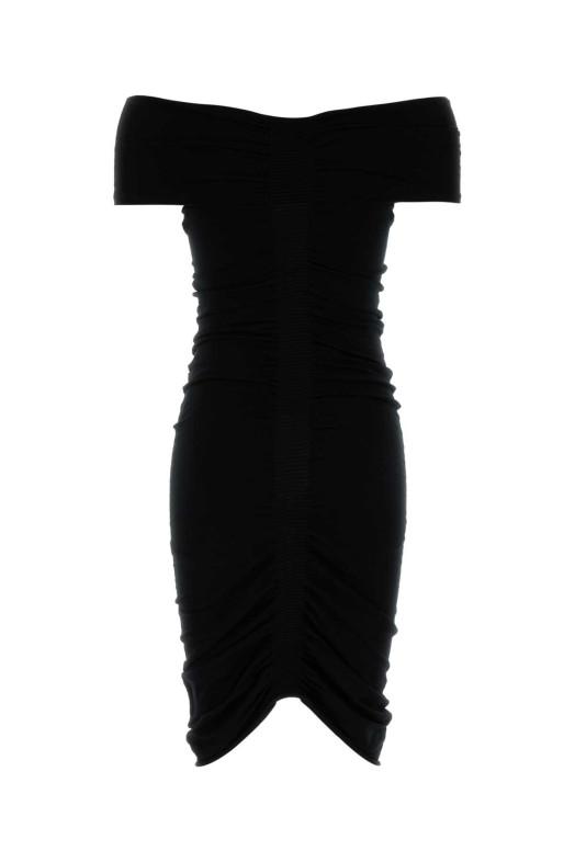 Black stretch cupro blend off-the-shoulder dress ALEXANDER WANG (1KC1256030)