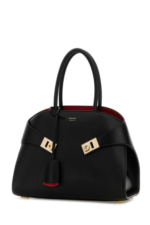 Black leather small Hug handbag SALVATORE FERRAGAMO (215608767814)