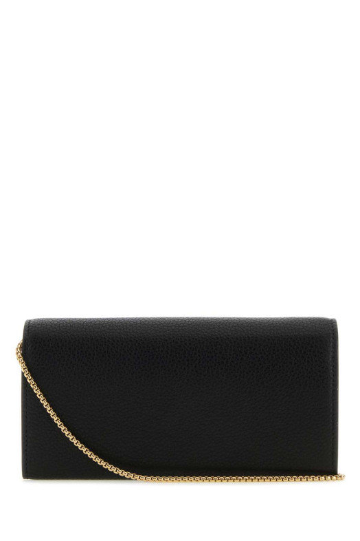 Black leather Gancini wallet Black SALVATORE FERRAGAMO (220636770374)
