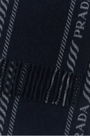 Blue wool blend scarf Blue PRADA (2FS1142HJ5)