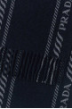 Синий шарф из шерстяной смеси Blue PRADA (2FS1142HJ5)