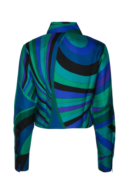 CAMICIA - SILK TWILL Green EMILIO PUCCI (5HRJ155H751)